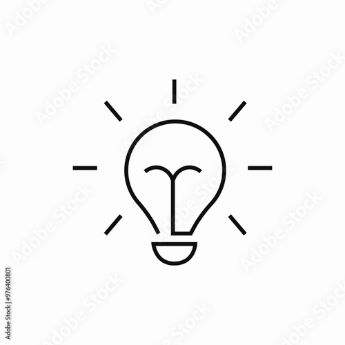 light bulb icon sign vector