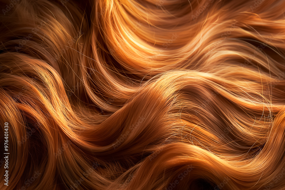 Rich orange waves flow seamlessly, creating a captivating texture that highlights the beauty and movement of the hair. The soft lighting enhances its shine and depth Rich orange waves flow seamlessly, creating a captivating texture that highlights the beauty and movement of the hair. The soft lighting enhances its shine and depth