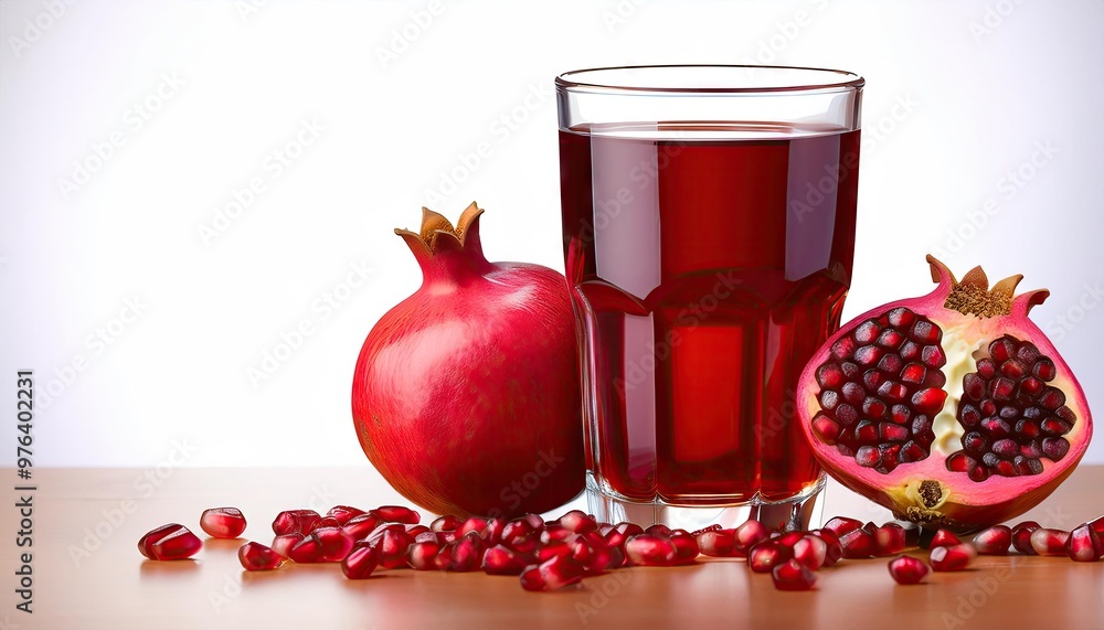 Fresh pomegranate juice & fruit Fresh pomegranate juice & fruit