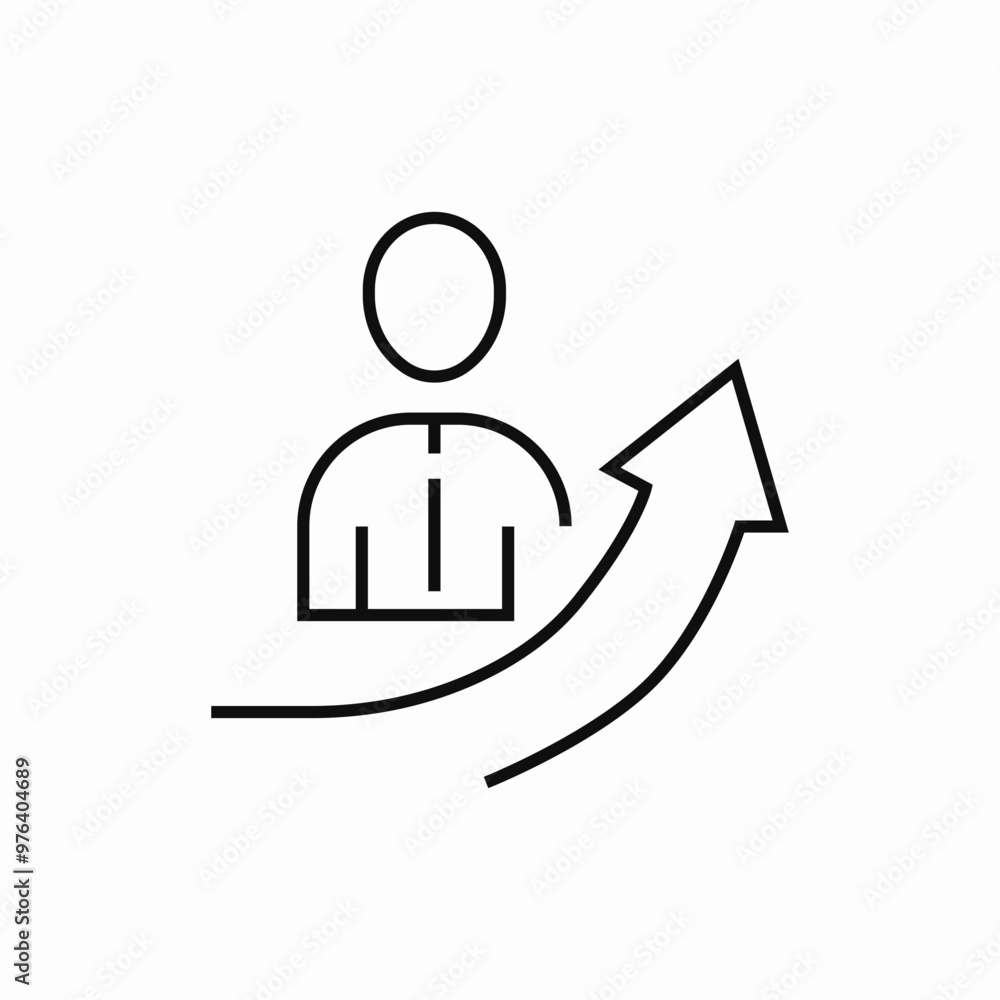employee statistics ascending icon sign vector employee statistics ascending icon sign vector