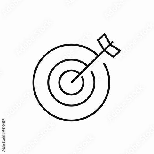 darts shoot goal icon sign vector
