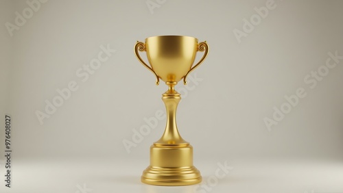 A golden trophy standing proudly on a pedestal