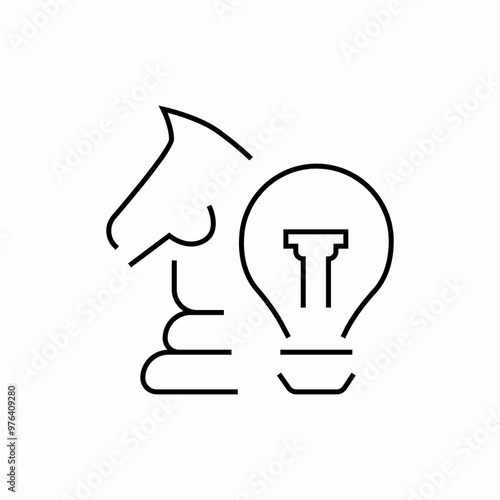 chess bulb idea icon sign vector