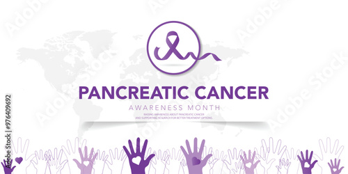 Pancreatic Cancer awareness month is observed every year in November. is a disease in which malignant cells form in the tissues of the pancreas. Vector illustration