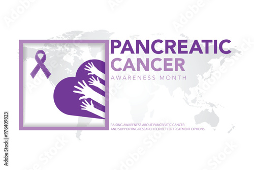 Pancreatic Cancer awareness month is observed every year in November. is a disease in which malignant cells form in the tissues of the pancreas. Vector illustration