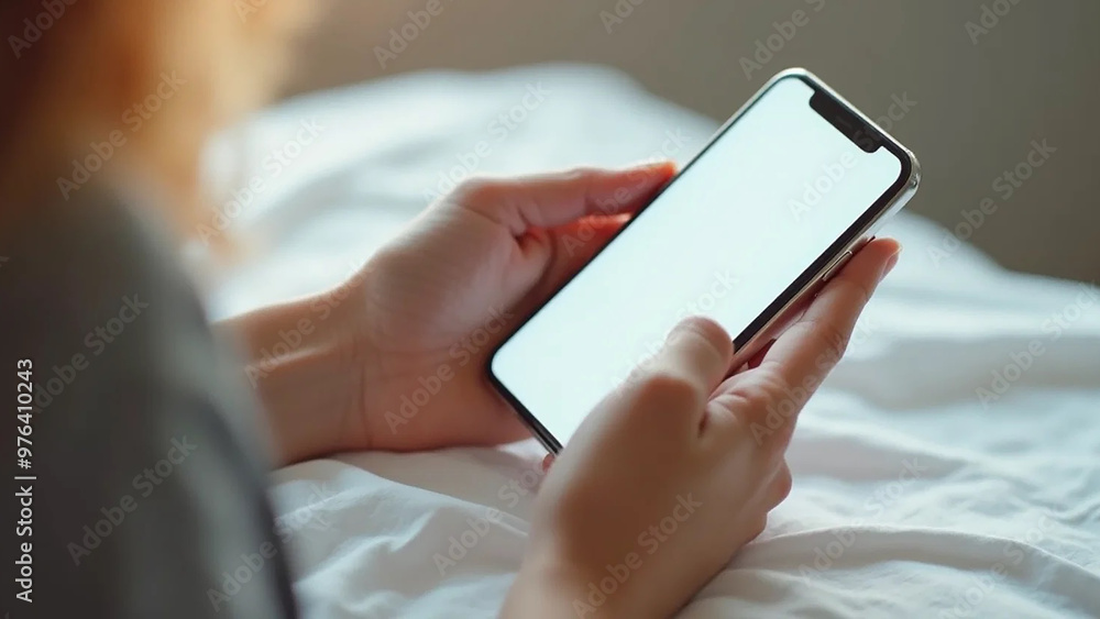 Close up of a person using mobile smart phone, widescreen 16:9, 300 dpi, with free space for text Close up of a person using mobile smart phone, widescreen 16:9, 300 dpi, with free space for text