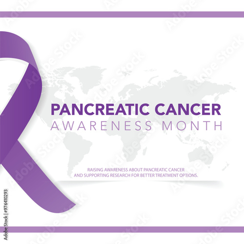 Pancreatic Cancer awareness month is observed every year in November. is a disease in which malignant cells form in the tissues of the pancreas. Vector illustration