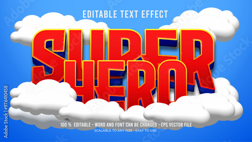 super hero editable text effect