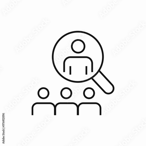 employee search icon sign vector