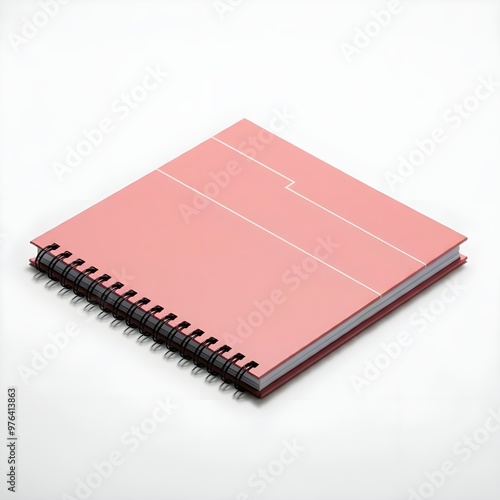 Wallpaper Mural Pink spiral notebook isolated on white background. Torontodigital.ca