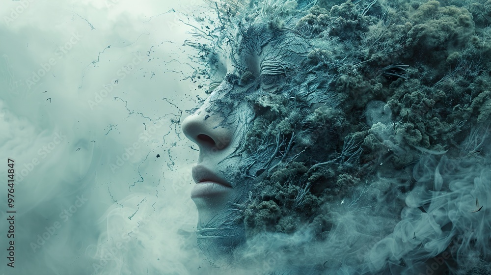 Surreal Portrait: A Dreamlike Fusion of Nature and Humanity Surreal Portrait: A Dreamlike Fusion of Nature and Humanity