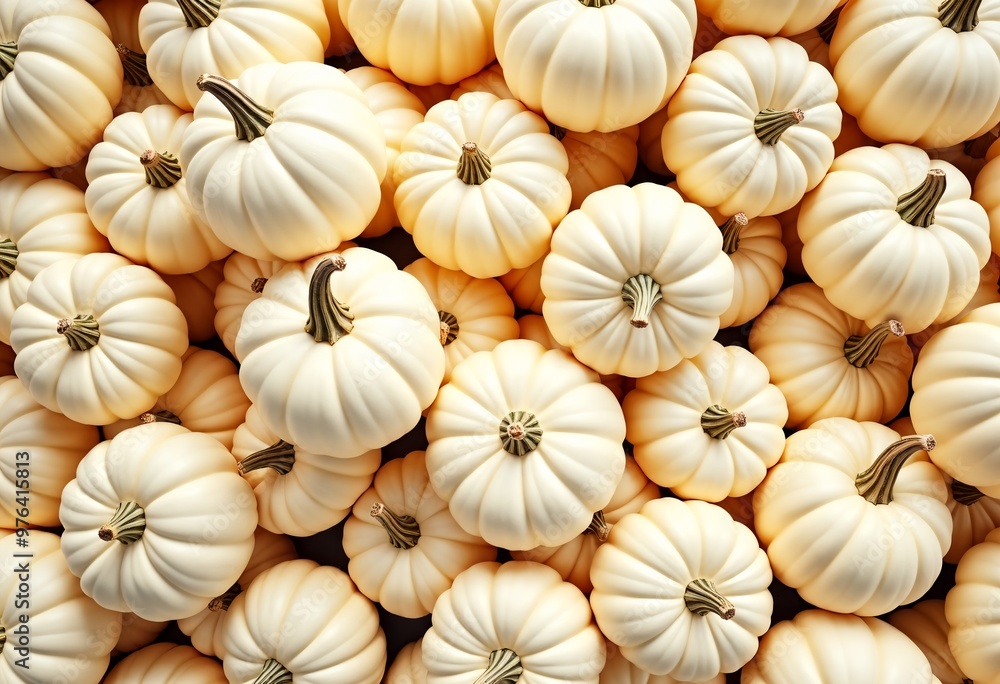 Halloween white pumpkins background with autumn harvest and festive fall decor for spooky seasonal celebrations Halloween white pumpkins background with autumn harvest and festive fall decor for spooky seasonal celebrations