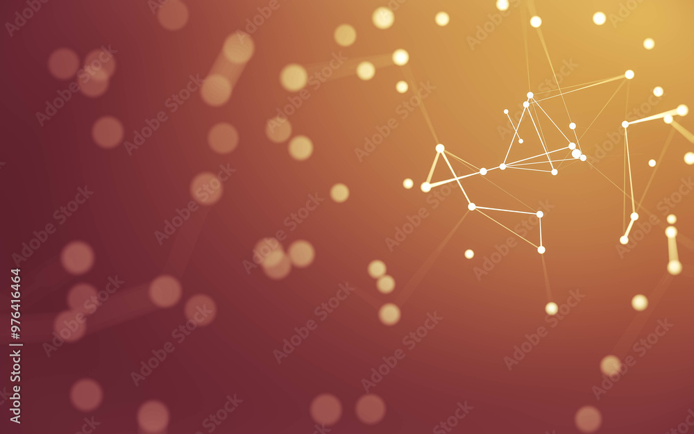 Abstract background. Molecules technology with polygonal shapes, connecting dots and lines. Connection structure. Big data visualization. Abstract background. Molecules technology with polygonal shapes, connecting dots and lines. Connection structure. Big data visualization.