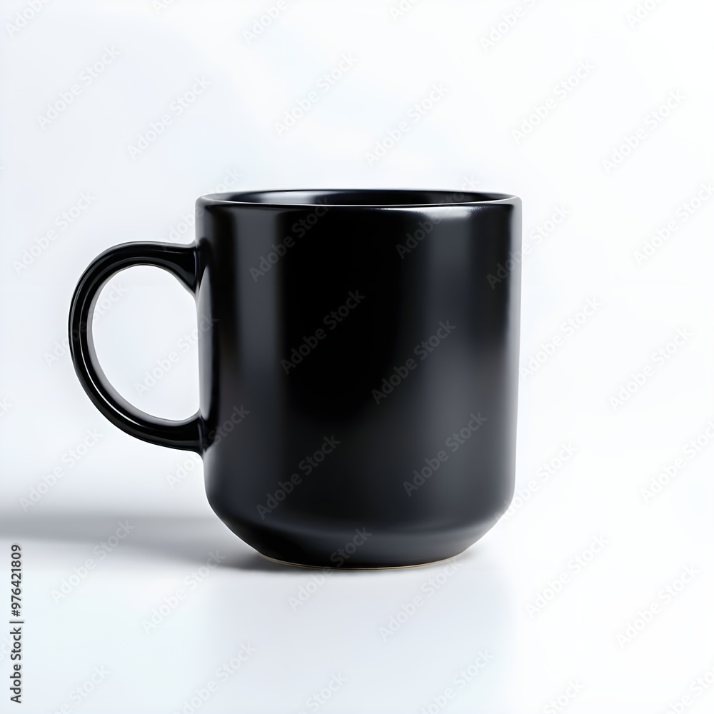 Black cup isolated on white background. Black cup isolated on white background.