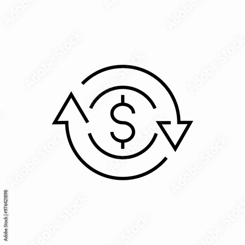 money currency exchange icon sign vector