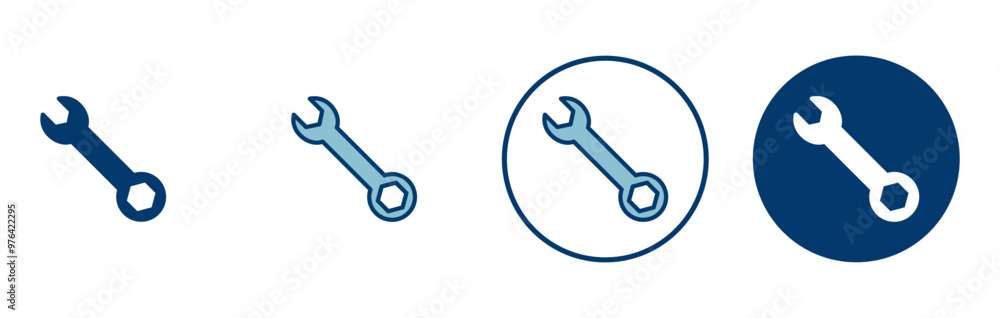 wrench icon vector isolated on white background. Wrench vector icon. Spanner symbol wrench icon vector isolated on white background. Wrench vector icon. Spanner symbol