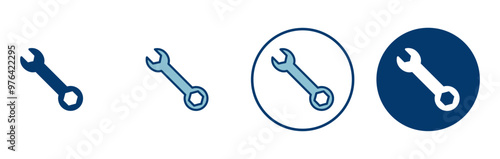 wrench icon vector isolated on white background. Wrench vector icon. Spanner symbol