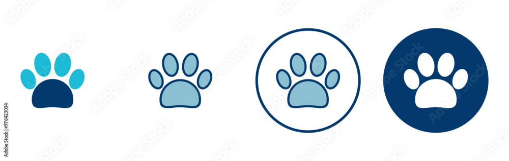 Paw icon vector isolated on white background. Paw Print icon Paw icon vector isolated on white background. Paw Print icon