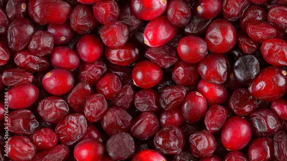 a seamless pattern of a close-up, top-down view of dried cranberries, filling the entire frame with a focus on the intricate details of the elements a seamless pattern of a close-up, top-down view of dried cranberries, filling the entire frame with a focus on the intricate details of the elements