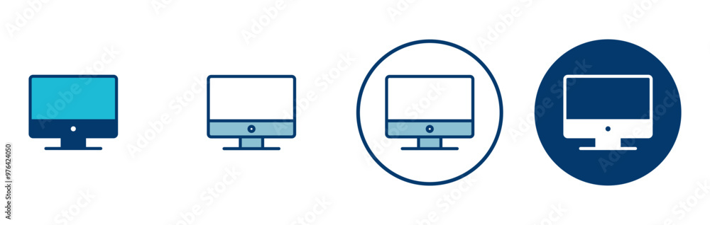 Computer icon vector isolated on white background. PC Icon vector. Computer monitor icon. Flat PC symbol Computer icon vector isolated on white background. PC Icon vector. Computer monitor icon. Flat PC symbol