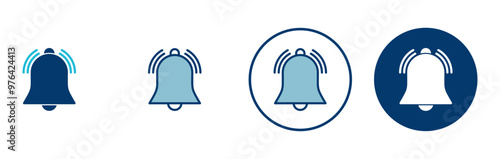 Bell Icon vector isolated on white background. Notification symbol. Bell vector icon