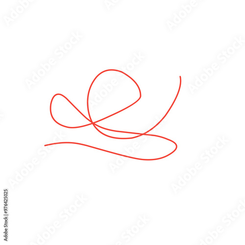 red thread vector line