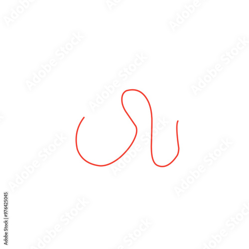 red thread vector line