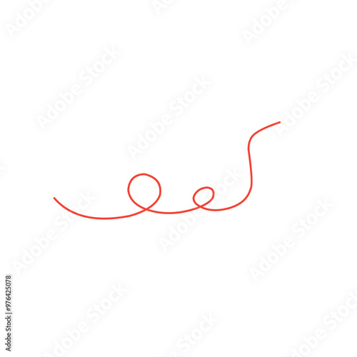 red thread vector line