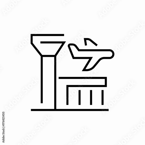 airport flight icon sign vector