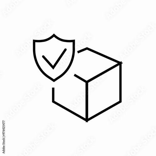 delivery box check mark (2) icon sign vector