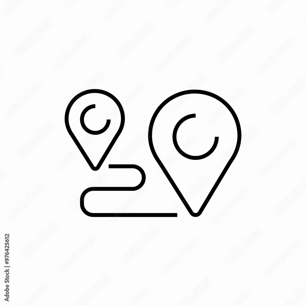 navigation path pin icon sign vector navigation path pin icon sign vector