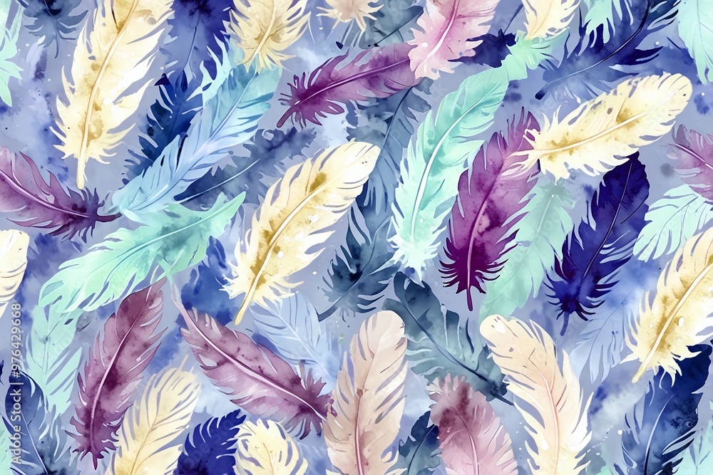 feathers seamless pattern background feathers seamless pattern background
