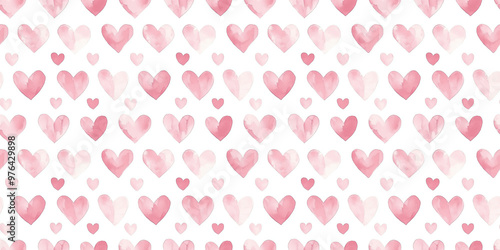 blush and mauve color hearts seamless pattern, clean surface texture, white background