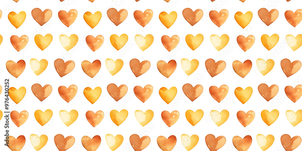 buff and amber color hearts seamless pattern, clean surface texture, white background buff and amber color hearts seamless pattern, clean surface texture, white background