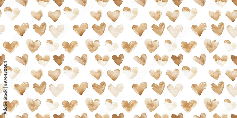 champagne and bronze color hearts seamless pattern, clean surface texture, white background champagne and bronze color hearts seamless pattern, clean surface texture, white background
