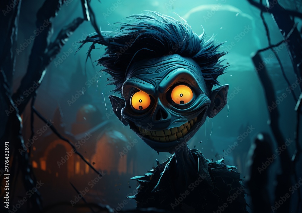 Sinister Monster with Glowing Eyes Sinister Monster with Glowing Eyes