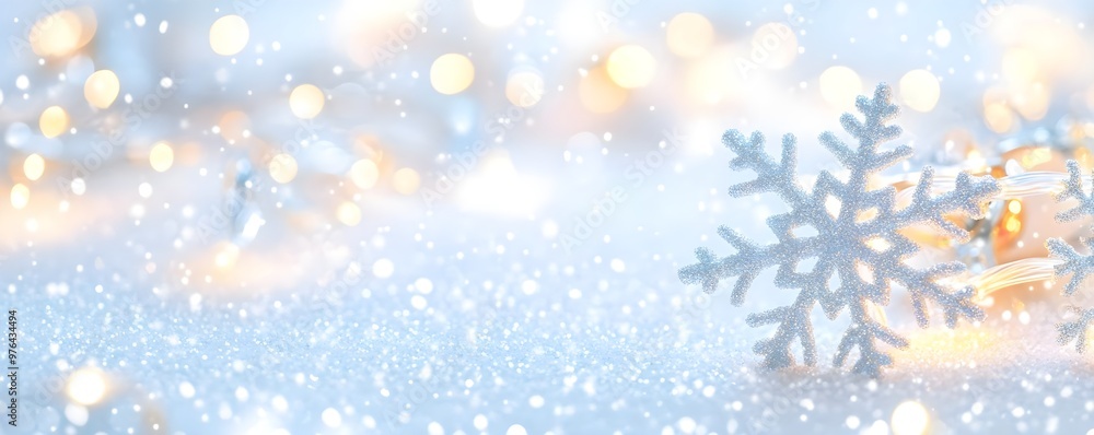 Winter Wonderland: Sparkling Snowflake & Lights Winter Wonderland: Sparkling Snowflake & Lights