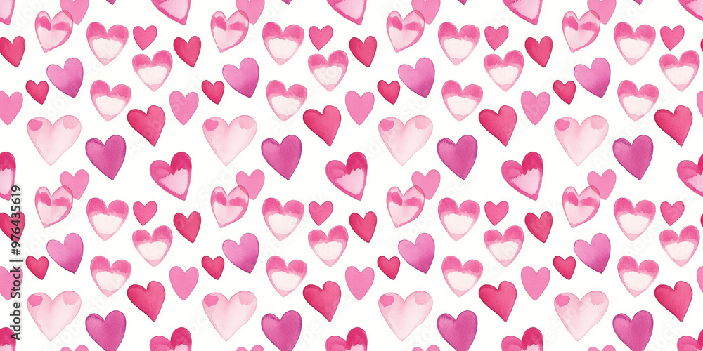 powder pink and fuchsia color hearts seamless pattern, clean surface texture, white background powder pink and fuchsia color hearts seamless pattern, clean surface texture, white background