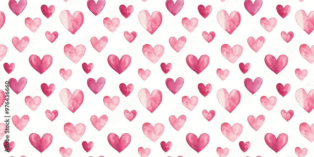 soft pink and crimson color hearts seamless pattern, clean surface texture, white background soft pink and crimson color hearts seamless pattern, clean surface texture, white background