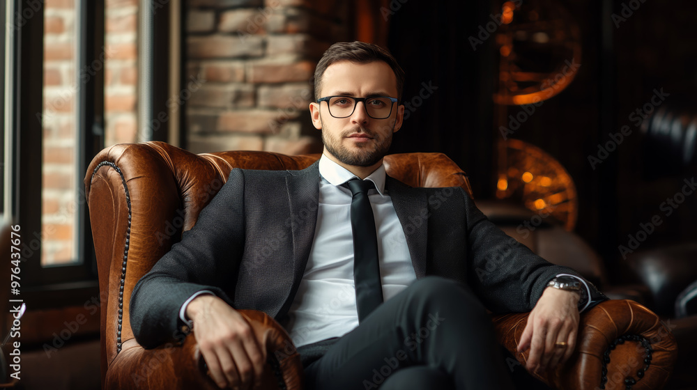 business executive sitting in his office business executive sitting in his office