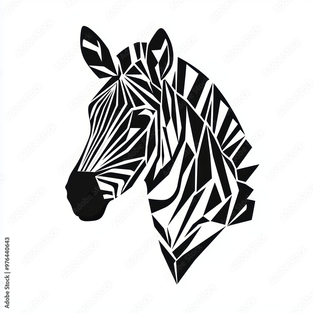 Fototapeta premium abstract zebra head silhouette