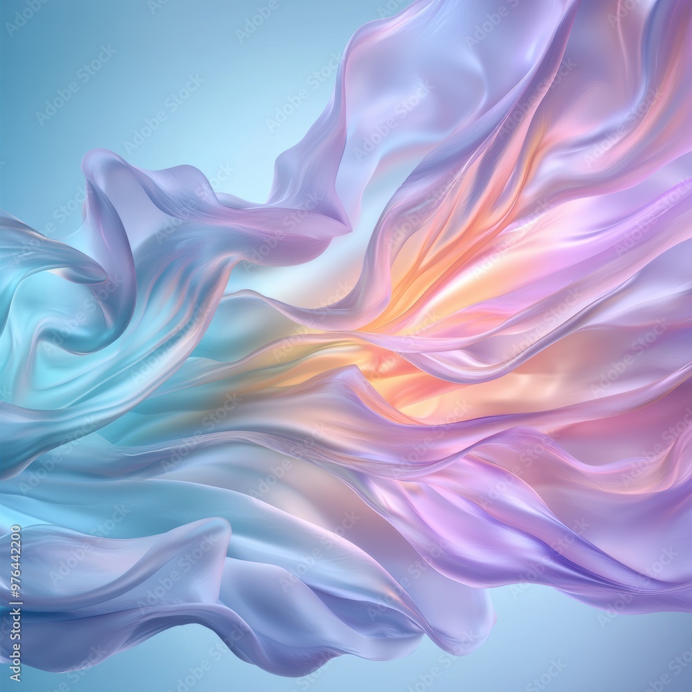 Flowing abstract fabric in pastel colors Flowing abstract fabric in pastel colors