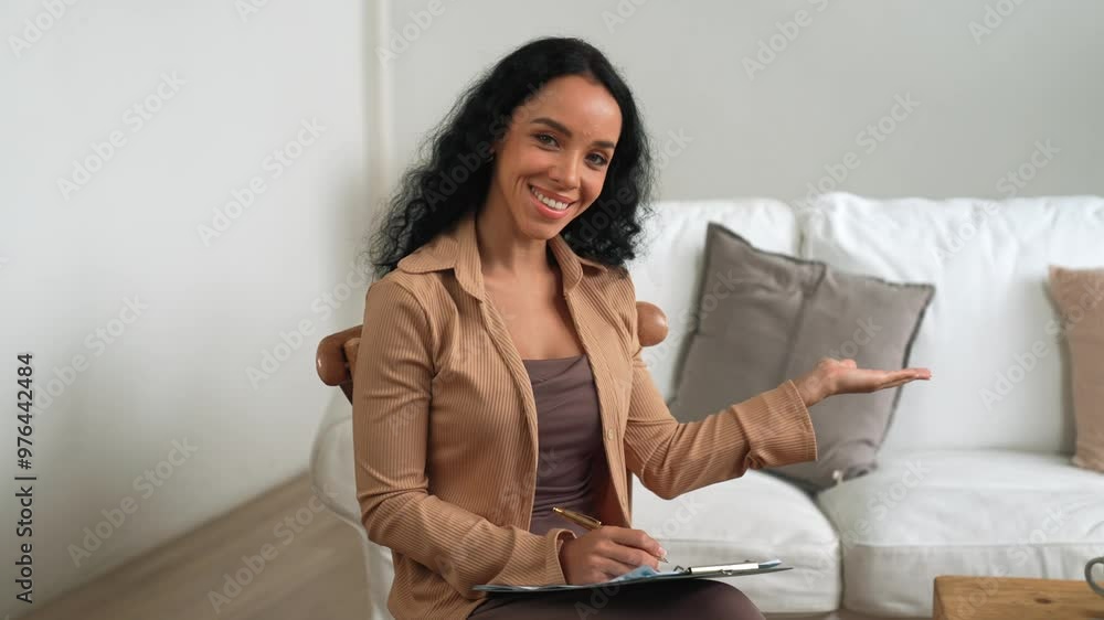 Psychologist woman in clinic office professional portrait with friendly smile feeling inviting for patient to visit the psychologist. The experienced and confident psychologist is crucial specialist Psychologist woman in clinic office professional portrait with friendly smile feeling inviting for patient to visit the psychologist. The experienced and confident psychologist is crucial specialist