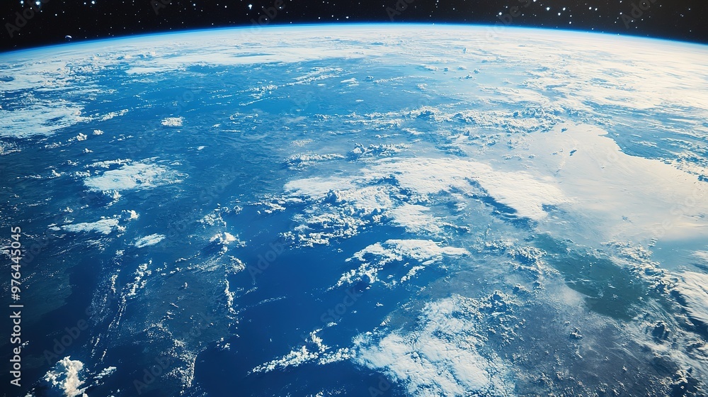 Earth glowing in space, with its ecosystems thriving, framed by distant galaxies Earth glowing in space, with its ecosystems thriving, framed by distant galaxies