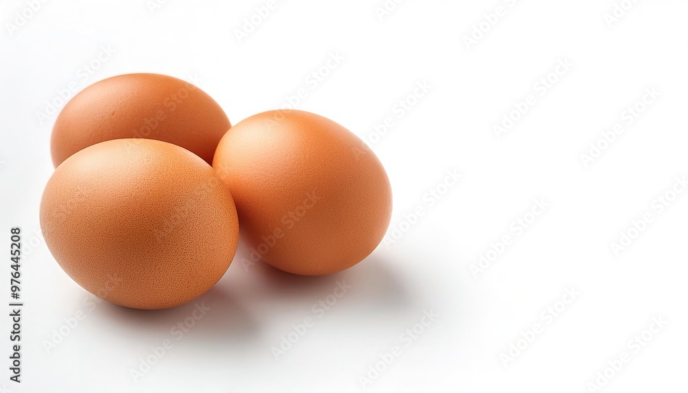 brown eggs isolated on white background with copy space. Fresh organic farm hen chicken eggs. Home grown free range self sufficient living off the grid concept. brown eggs isolated on white background with copy space. Fresh organic farm hen chicken eggs. Home grown free range self sufficient living off the grid concept.