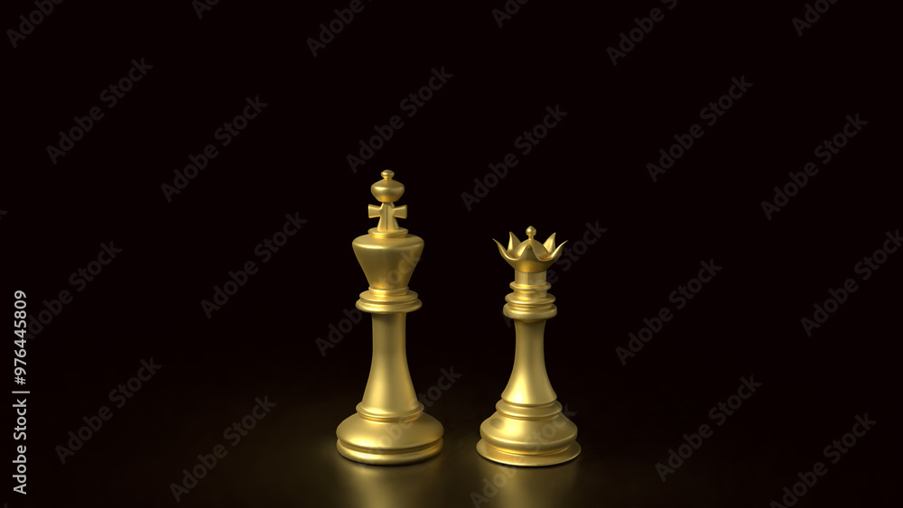 The chess on black background for Business concept 3d rendering. The chess on black background for Business concept 3d rendering.