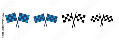 Racing flag icon vector. race flag icon.Checkered racing flag icon