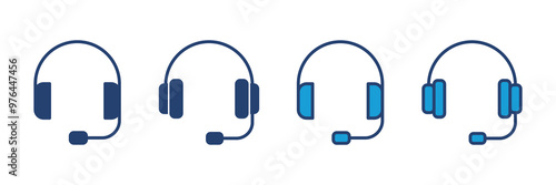 Headphone icon vector. Headvector icon symbols photo