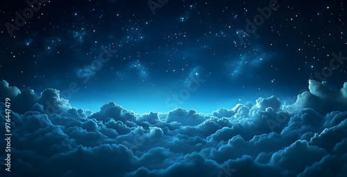 Midnight Sky Above the Clouds