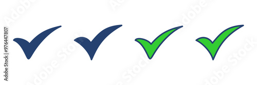 Check mark icon vector. Check mark icon. Tick mark symbol vector